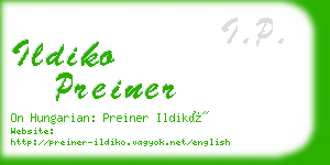 ildiko preiner business card